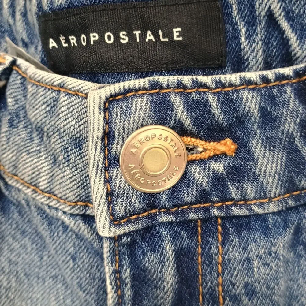 Aeropostale Original Low Rise Baggy Denim Shorts Sz 2
